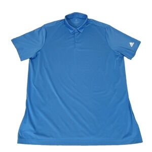 Adidas Primegreen Performance Golf‎ Polo Shirt Men's 2XL Blue Solid XXL